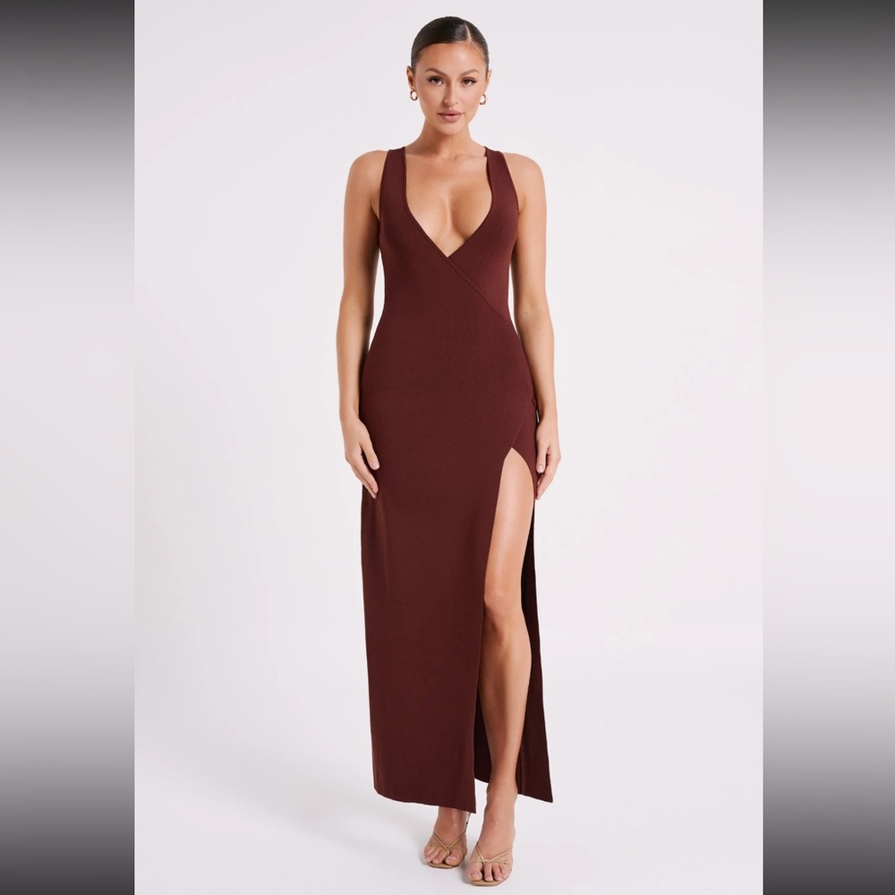 Araminta Knit Maxi Dress - Dark Chocolate